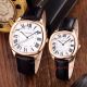 Cartier Drive De Brown Leather Band Rose Gold Case Replica White Roman Dial Watch (2)_th.jpg